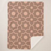 Modern Moscha Mousse Dusty Pink Geometric Shape Sherpadecke (Vorderseite)