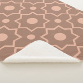 Modern Moscha Mousse Dusty Pink Geometric Shape Sherpadecke (3/4)