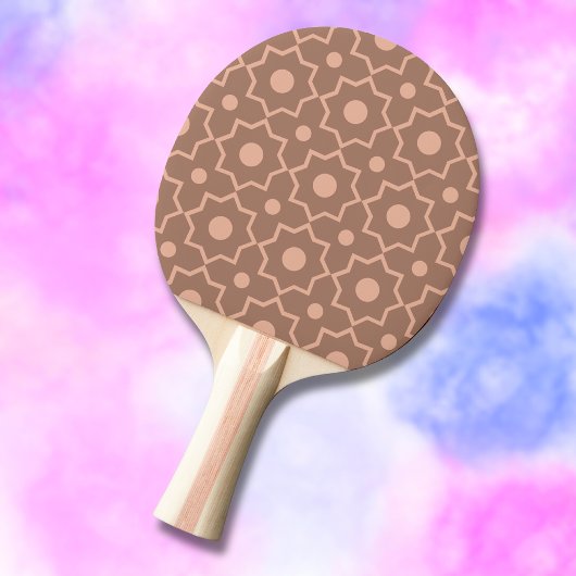Modern Moscha Mousse Dusty Pink Geometric Shape Tischtennis Schläger