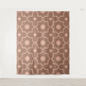 Modern Moscha Mousse Dusty Pink Geometric Shape Wandteppich (Vorderseite)