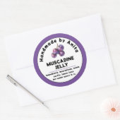 Modern Moskauer Jam oder Jelly Canning Jar Label Runder Aufkleber (Umschlag)