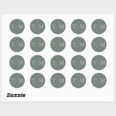 Modern moss Green Wedding Siegel Sticker (Blatt)