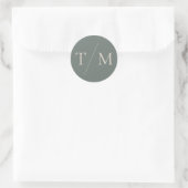 Modern moss Green Wedding Siegel Sticker (Tasche)