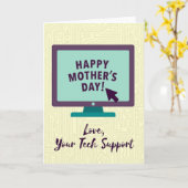 Modern Mothers Day Display Card Karte (Gelbe Blume)