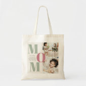 Modern Mother's Day Foto Collage MAMA Tote Tasche (Vorne)