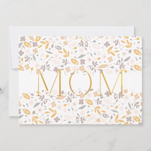 Modern Mothers day Gold Foil MAMA Floral Confetti (Vorderseite)