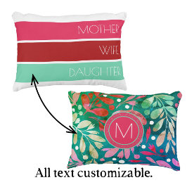 Modern Mother's Day Trendy Typografy Dekokissen