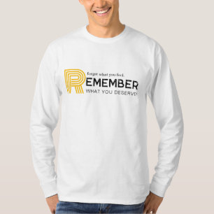 Modern motivierende orange schwarze Typografie T-S T-Shirt