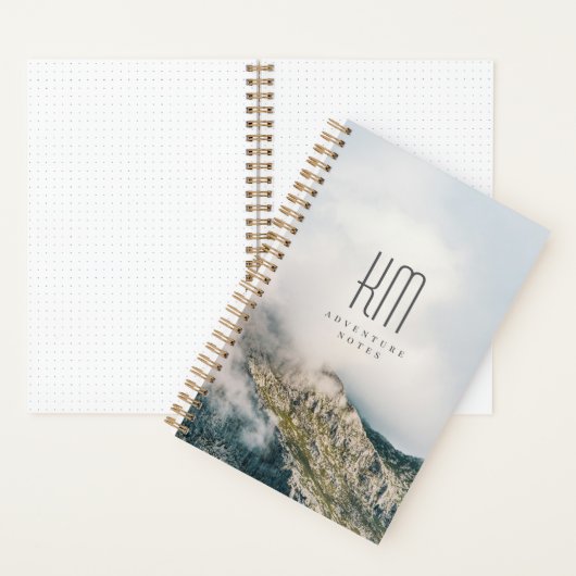 Modern Mountain Adventure Monogram (for men) Notizblock (Innen)