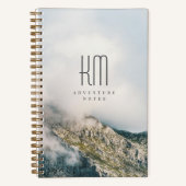 Modern Mountain Adventure Monogram (for men) Notizblock (Vorderseite)