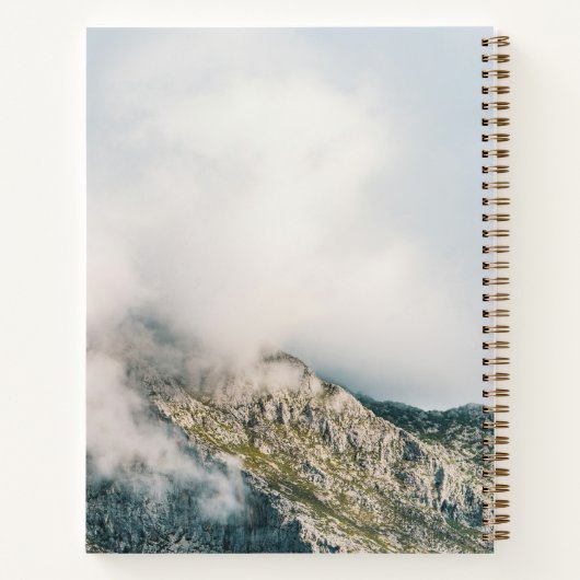 Modern Mountain Adventure Monogram (large) Notizblock (Rückseite)