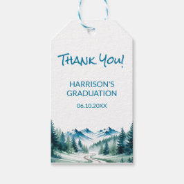 Modern Mountain Grad Party Geschenkanhänger