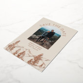 Modern Mountain Outdoors Wedding Save The Date Folieneinladung (Gedreht)