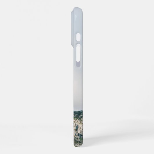 Modern Mountain Peak Monogram iPhone Hülle (Linke Seite)