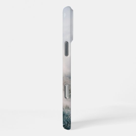 Modern Mountain Peak Monogram iPhone Hülle (Rechte Seite)