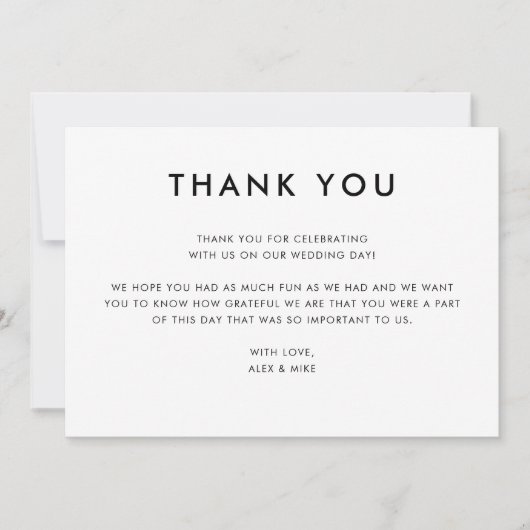 Modern Mountain Wedding Digital Danke Karte (Vorderseite)