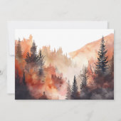 Modern Mountain Wedding Digital Danke Karte (Rückseite)