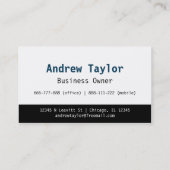 Modern Mover Transport Services Logistics Company Visitenkarte (Rückseite)