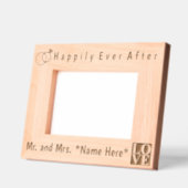 Modern Mr. and Mrs. Names, Liebe and Wedding Rings Geätzte Rahmen (Links)