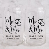 Modern Mr. Bride Groom Wedding Dosenglas