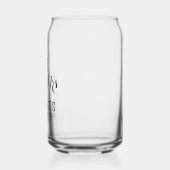 Modern Mr. Mrs. Name Date & Rings Design, Hochzeit Dosenglas (Links)