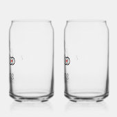 Modern Mr. Mrs. Name Date & Rings Design, Hochzeit Dosenglas (Links)