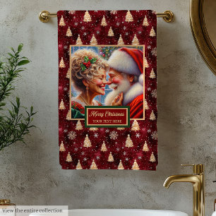 Modern Mr. und Mrs. Claus Holiday Bath Handtuch Badhandtuch Set