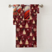 Modern Mr. und Mrs. Claus Holiday Bath Handtuch Badhandtuch Set (Insitu)