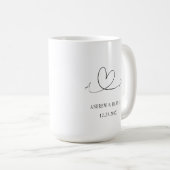 Modern Mr. Wedding Custom Bride and Groom Gift Kaffeetasse (VorderseiteRechts)