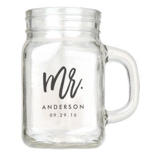 Modern Mr. Wedding Einmachglas
