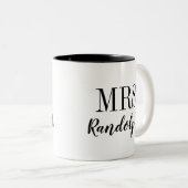 Modern Mrs. Monogram Zweifarbige Tasse (VorderseiteRechts)
