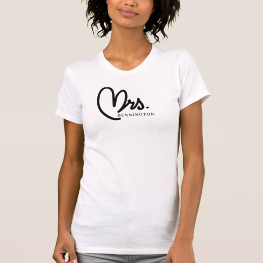 Modern Mrs. Wedding Newlywed T - Shirt (Vorderseite)