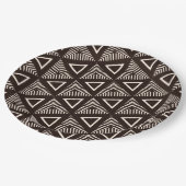 Modern Mud Cloth Geometric Decorative Paper Plate Pappteller (Schrägansicht)