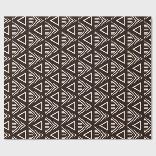 Modern Mudcloth Geometric Design Geschenkpapier (Flach)