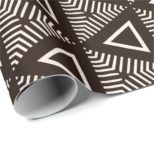 Modern Mudcloth Geometric Design Geschenkpapier (Rolleneckpunkt)
