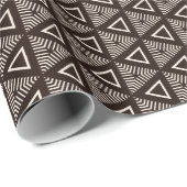 Modern Mudcloth Geometric Design Wrapping Paper Geschenkpapier (Rolleneckpunkt)