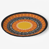 Modern Mudcloth Kente Print Paper Plate Pappteller (Schrägansicht)