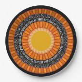 Modern Mudcloth Kente Print Paper Plate Pappteller (Vorderseite)