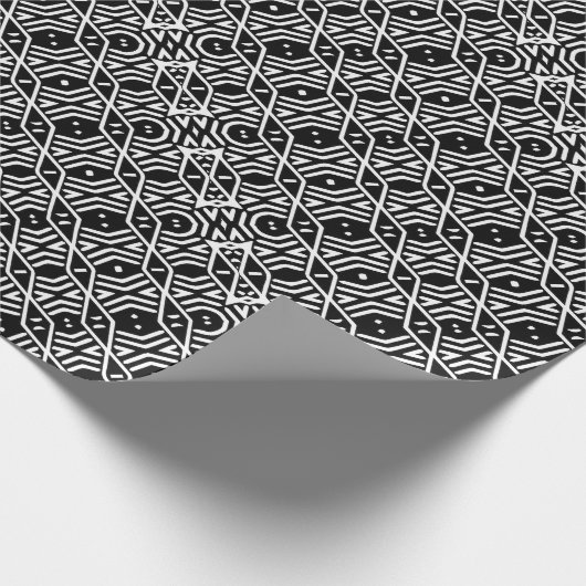 Modern Mudcloth Muster Wrapping Paper Geschenkpapier (Ecke)