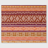 Modern Mudtuch Wrapping Paper Geschenkpapier (Flach)