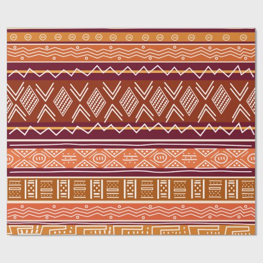 Modern Mudtuch Wrapping Paper Geschenkpapier (Flach)