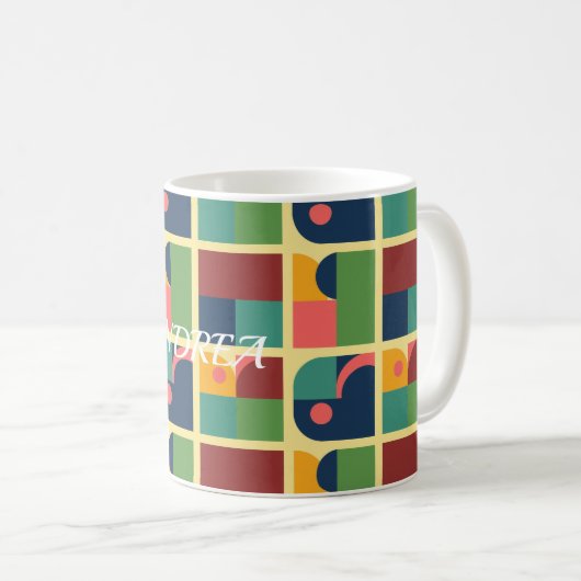 Modern Mug - Abstract Geometric Pattern Kaffeetasse (VorderseiteRechts)