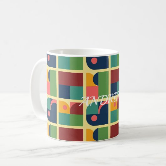 Modern Mug - Abstract Geometric Pattern Kaffeetasse (Vorderseite Links)