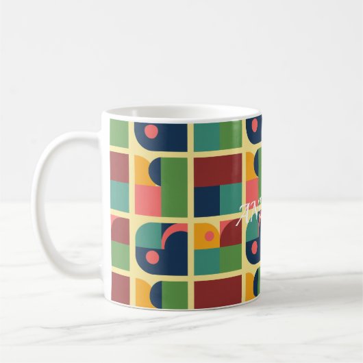 Modern Mug - Abstract Geometric Pattern Kaffeetasse (Links)