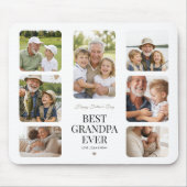 Modern Multi Foto Bester Opa Ever Minimalistisch Mousepad (Vorne)