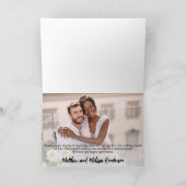 Modern Multi Foto Einfache Hochzeit Dankeschön Car Dankeskarte (Innenseite)