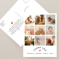 Modern Multi Foto New Baby Family Vielen Dank
