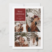 Modern Multi-Foto Weihnachtskarte | Urlaubskarte Einladung (Vorderseite)