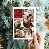 Modern Multi-Foto Weihnachtskarte | Urlaubskarte Einladung