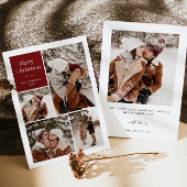 Modern Multi-Foto Weihnachtskarte | Urlaubskarte Einladung